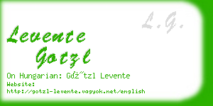 levente gotzl business card